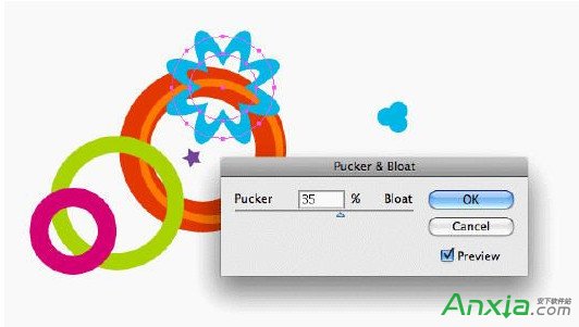 Adobe Illustrator收缩和膨胀效果的技巧,AI收缩和膨胀效果的技巧,Adobe Illustrator