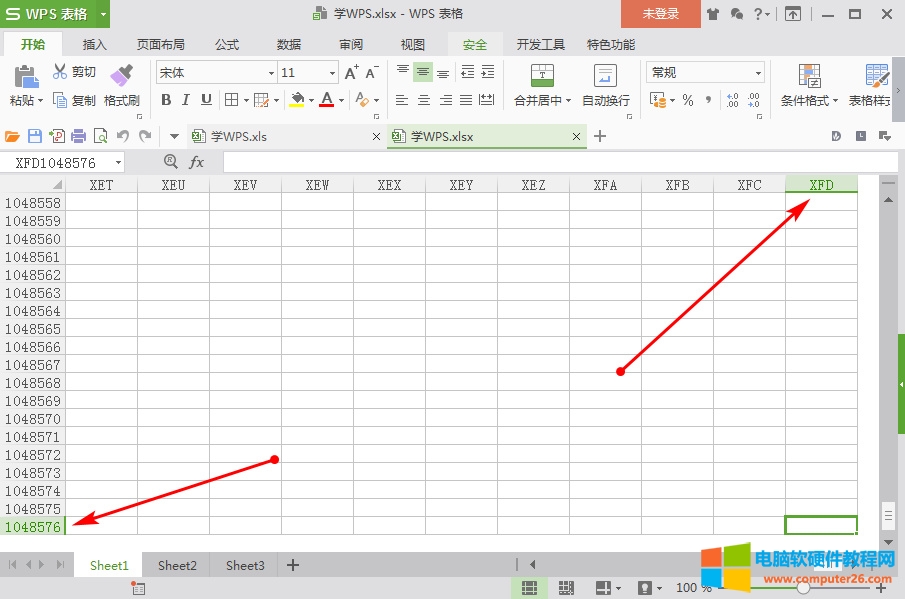 office excel 2007文档最大行列数
