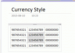 如何给OneNote单元格设置货币数字格式
