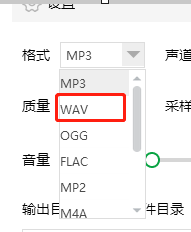 闪电音频格式转换器如何将MP3歌曲转为wav格式