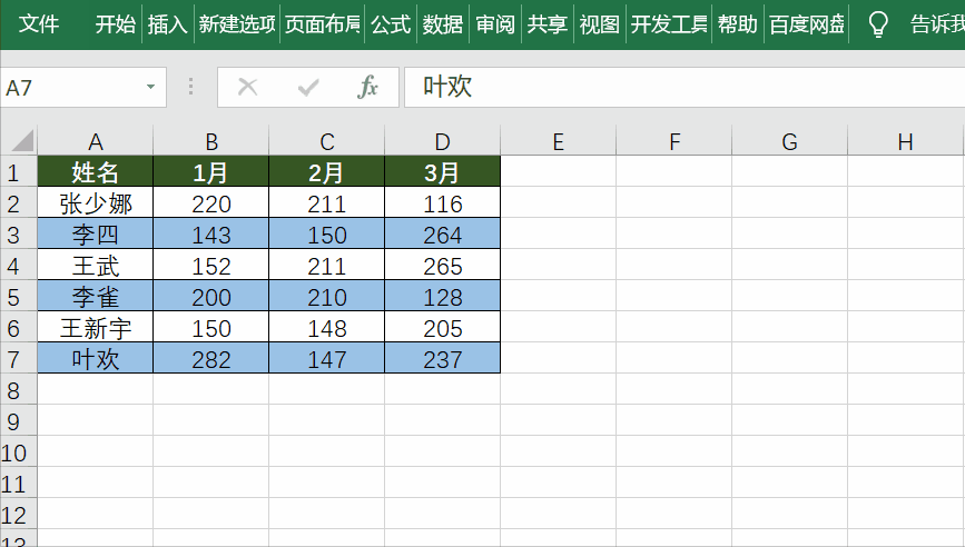 Excel快速复制表格左侧和表格上面的数据