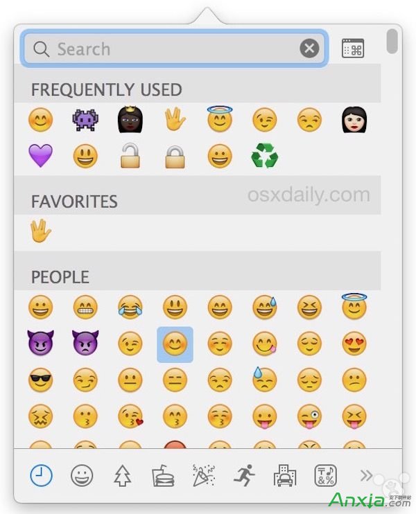 Emoji表情,Mac中快速调出Emoji表情的界面方法,快速调出Emoji表情的界面快捷键,如何快速调出Emoji表情的界面,怎样快速输入Emoji表情