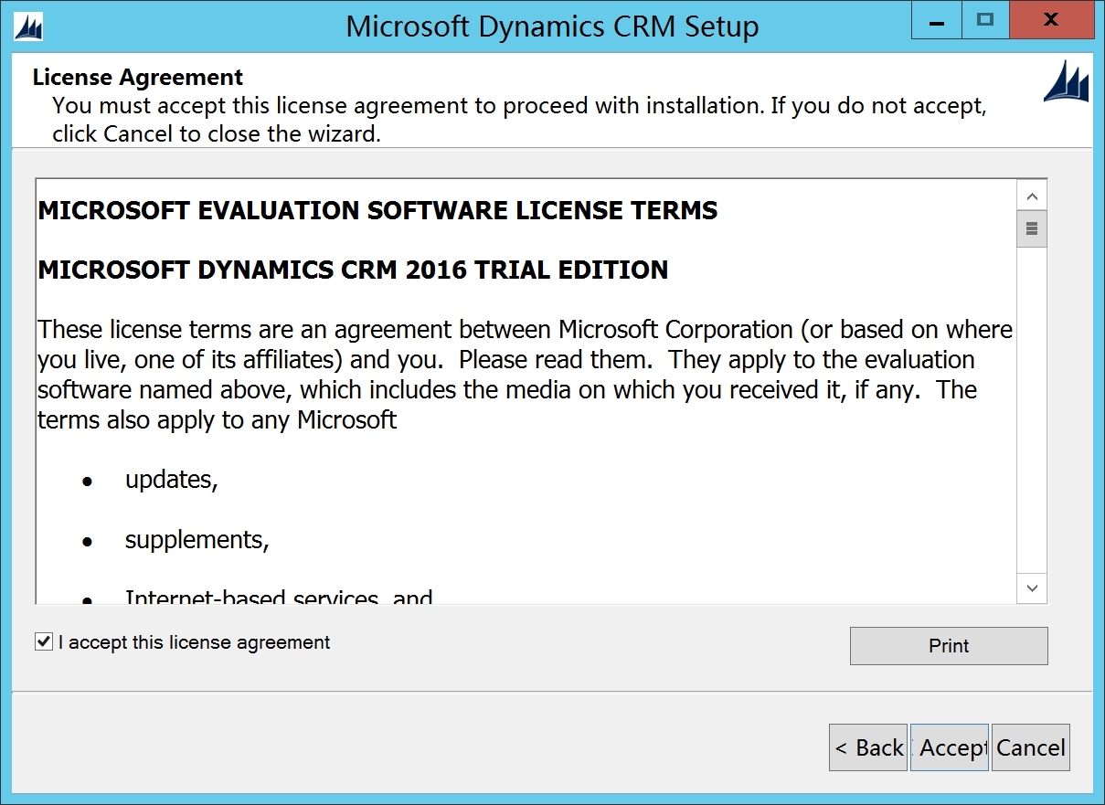部署Microsoft Dynamics CRM 2016