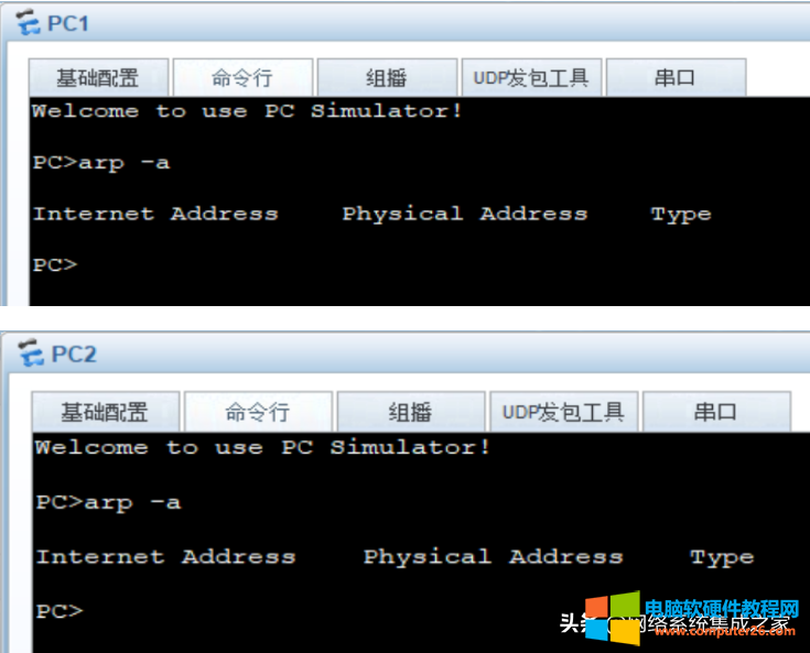 MAC地址表、ARP缓存表在交换机中表现形式