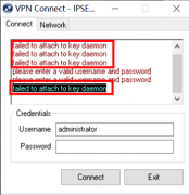 ShrewSoft VPN 无法连接报错“Fail to attach to key daemon”