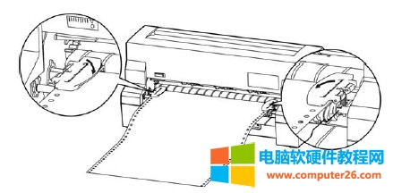 DP680票据打印机如何安装放置使用连续纸？8
