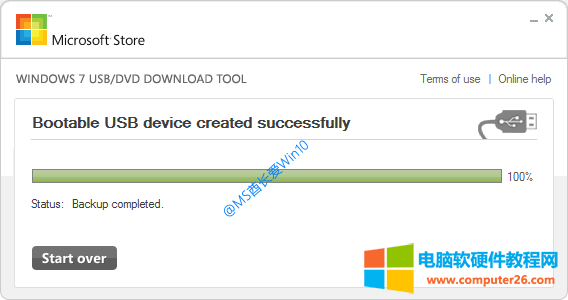 Windows 7 USB/DVD download tool制作Win10安装U盘