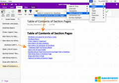 Mac系统中如何列表当前OneNote分区里的页面，作为页面目录大纲