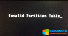 Win10开机提示Invalid Partition Table怎么办？