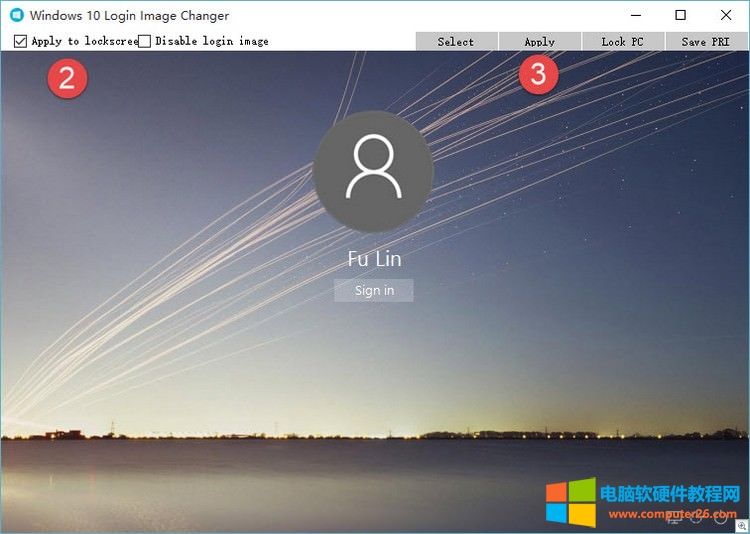 Windows 10 Login Lockscreen Image Changer